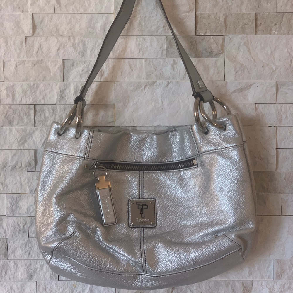 Metallic Silver Shoulder Bag